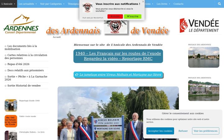 Skjermbilde av ardennais-de-vendee.fr
