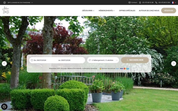 Screenshot του ardennebnb.be
