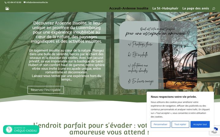 Skärmbild av ardenneinsolite.be