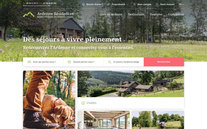 Skärmbild av ardenneresidences.com