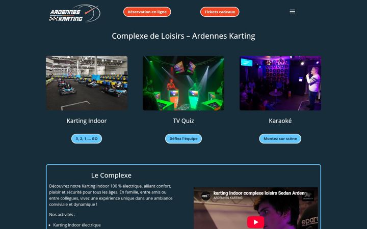 Screenshot ta' ardenneskarting.fr