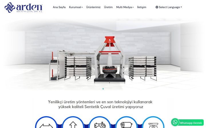 Screenshot ta' ardensentetik.com.tr