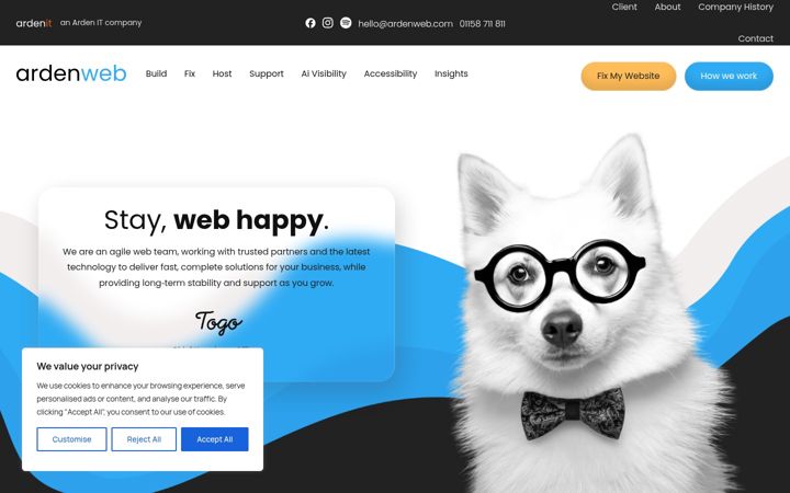 Zrzut ekranu ardenweb.com
