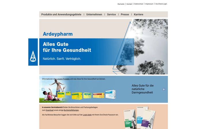 Captura de pantalla de ardeypharm.de