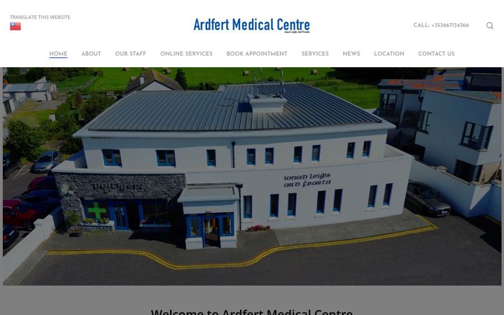 Captura de pantalla de ardfertmedicalcentre.ie