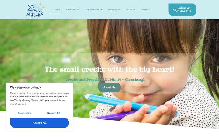 Captura de pantalla de ardileachildcare.ie