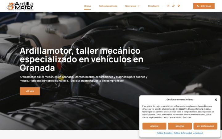 Capture d'écran de ardillamotor.com