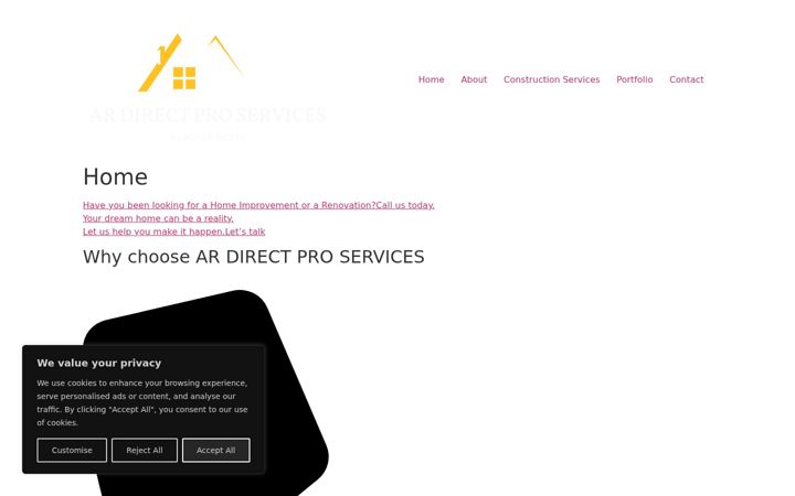 Captură de ecran a ardirectproservices.com