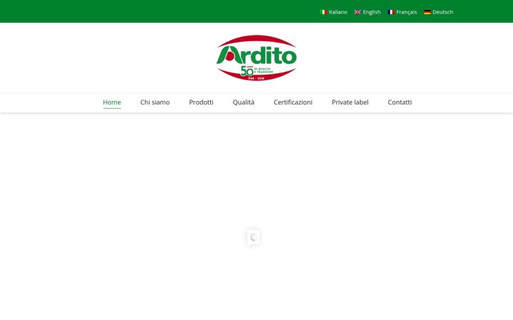 Ekrano kopija arditosrl.it
