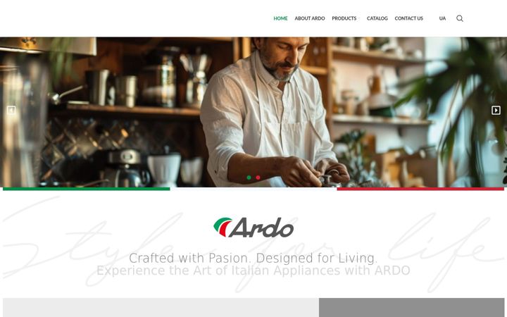 Screenshot του ardo.it
