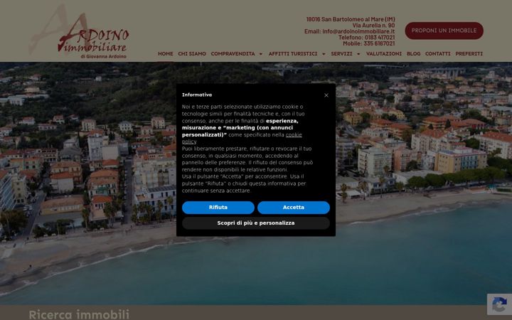 Screenshot του ardoinoimmobiliare.it