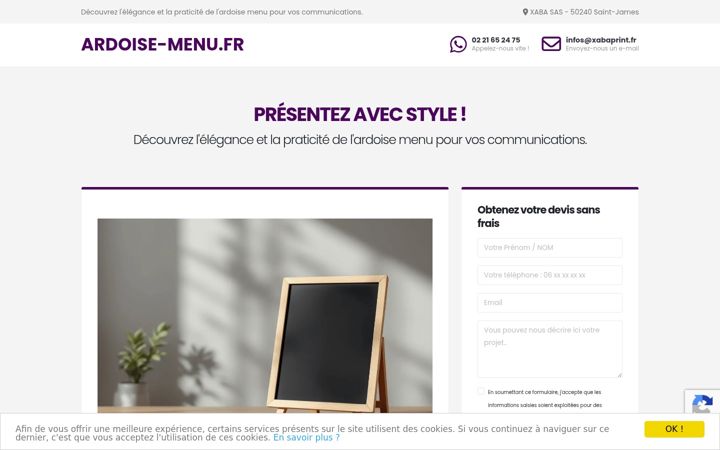 Screenshot του ardoise-menu.fr