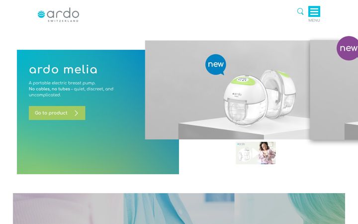Screenshot von ardomedical.com