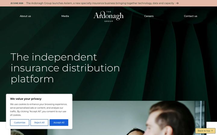 Screenshot van ardonagh.com