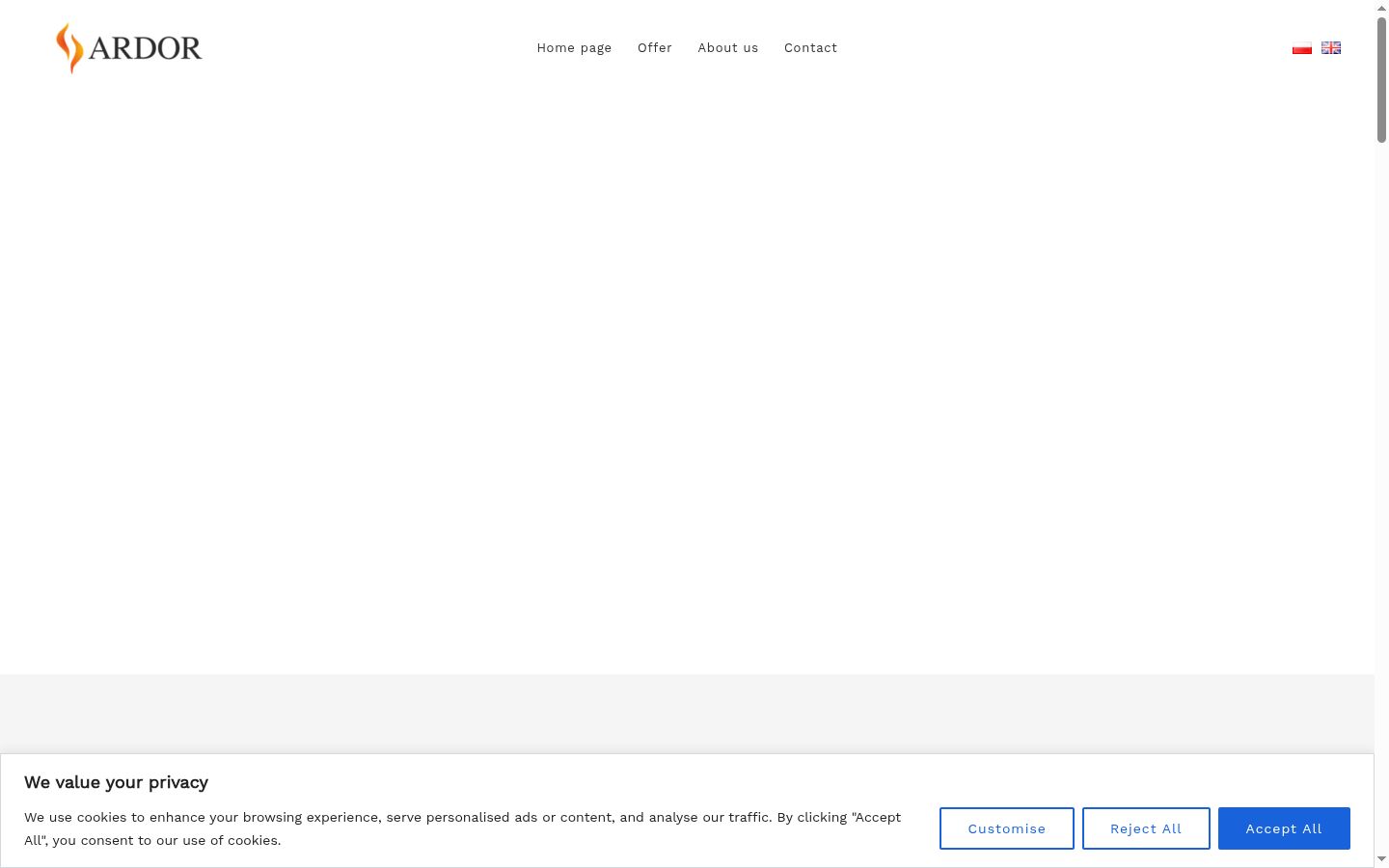 Screenshot του banner συγκατάθεσης που εμφανίστηκε πριν από οποιαδήποτε αλληλεπίδραση