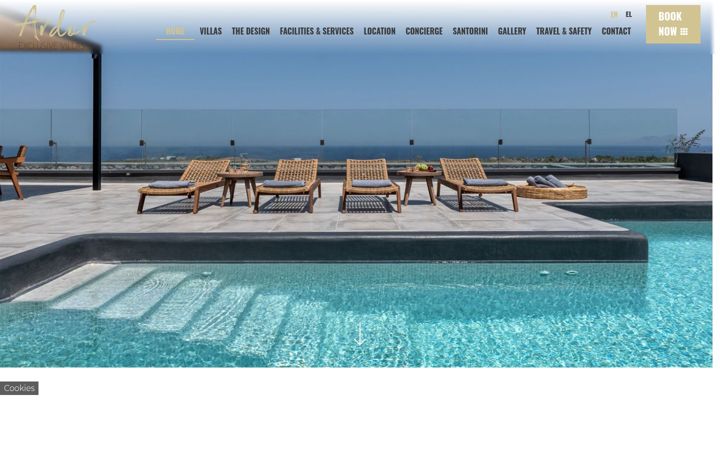 Screenshot van ardorexclusivevillas.com