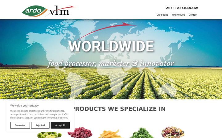 Screenshot van ardovlm.com