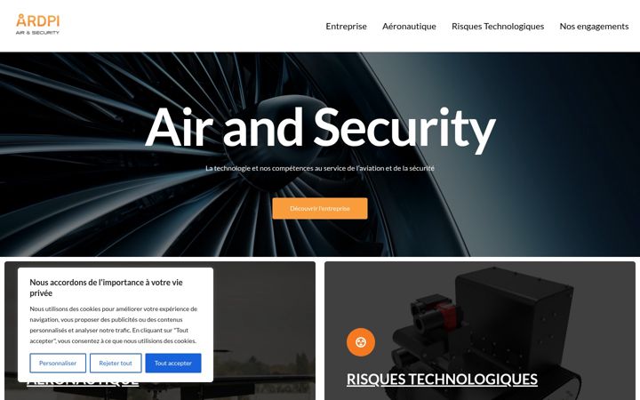 Snimka zaslona za ardpi-air-security.com