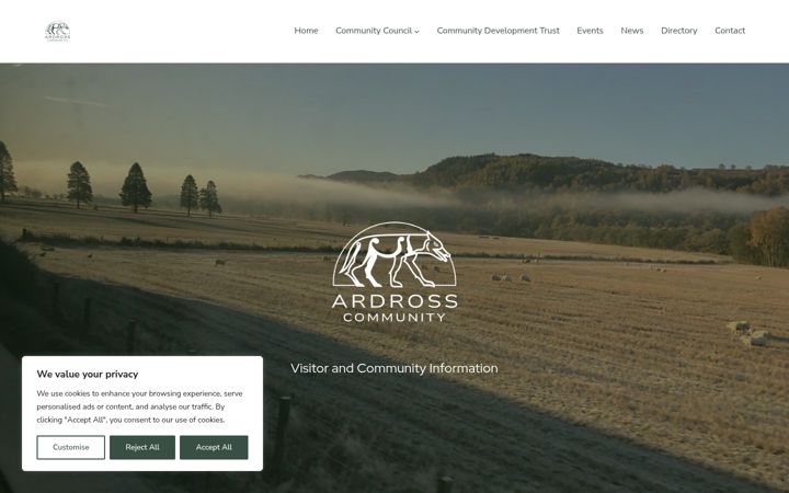 Snimka zaslona za ardross.org