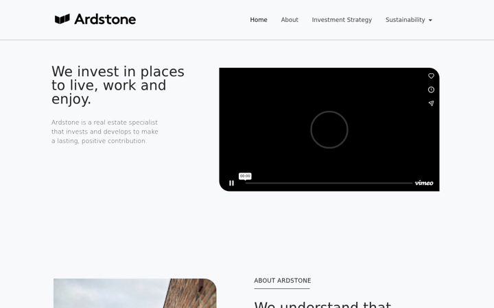 Screenshot van ardstone.com