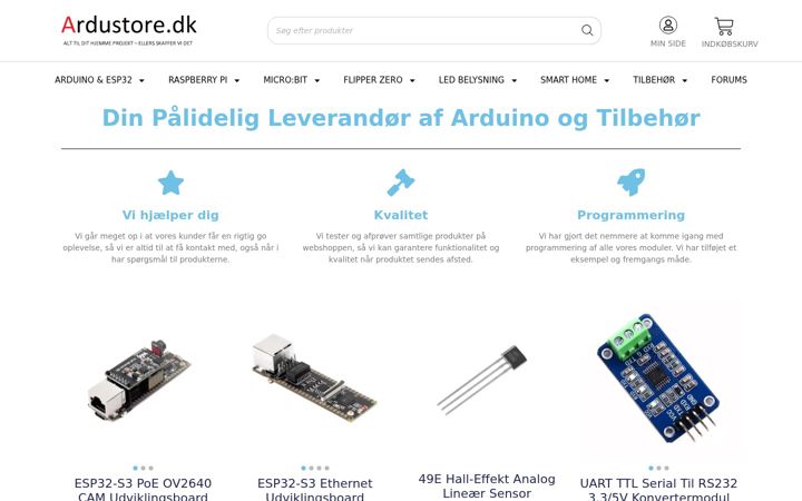Screenshot of ardustore.dk