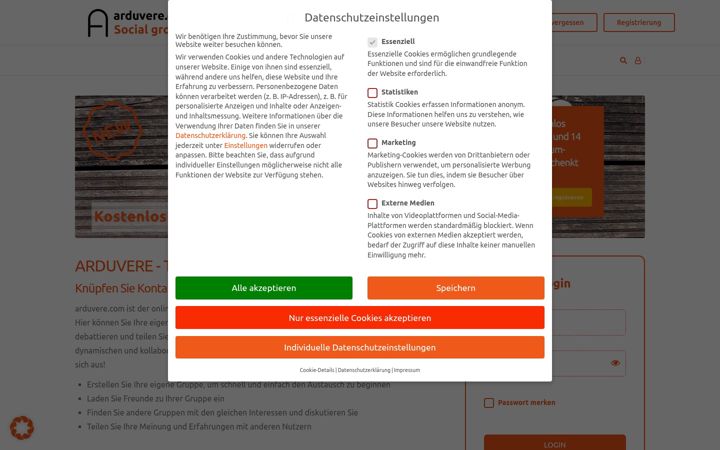 Captură de ecran a arduvere.com