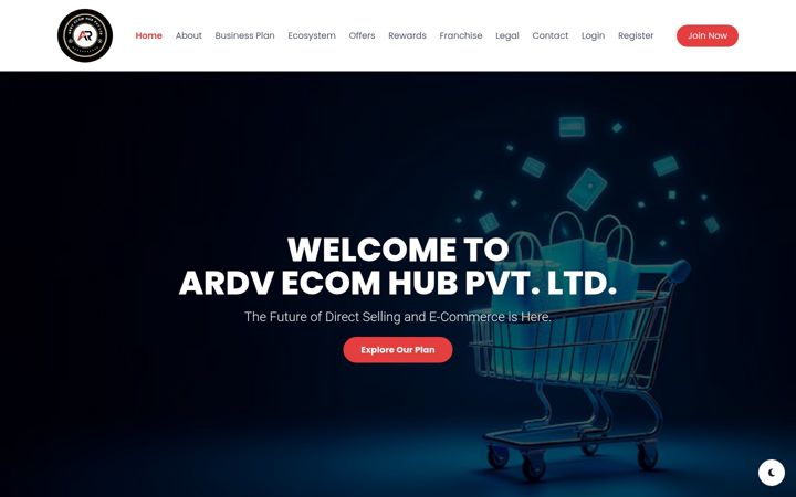 Screenshot von ardvecomhub.com