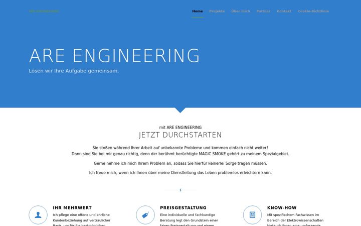 Ekrano kopija are-engineering.de