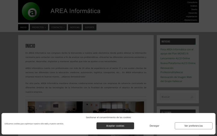 Ekrano kopija area-informatica.es