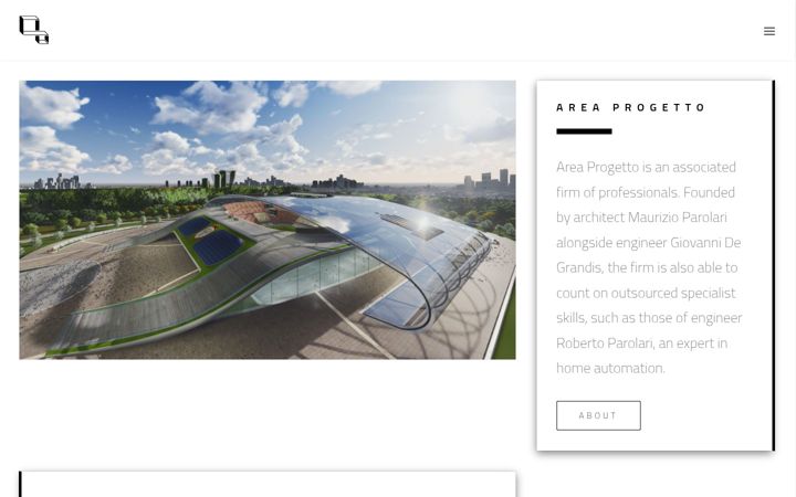 Captură de ecran a area-progetto.com