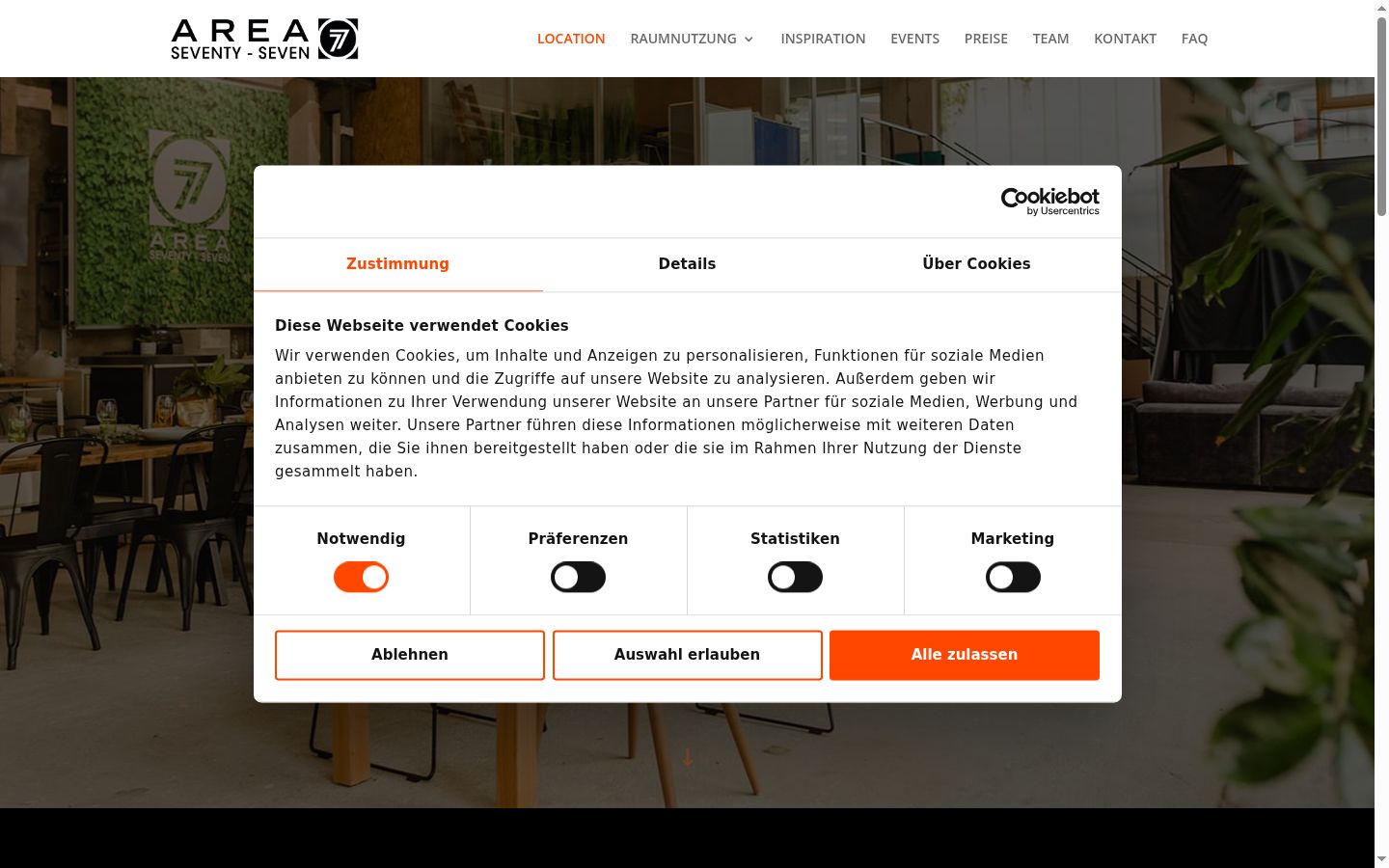 Screenshot tal-banner tal-kunsens muri qabel kwalunkwe interazzjoni
