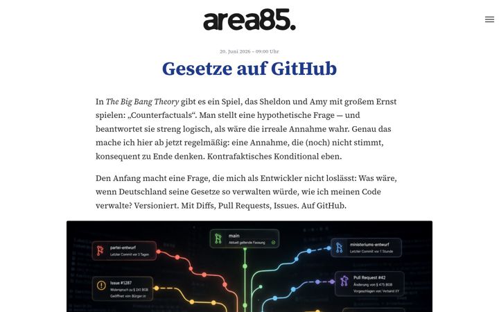 Screenshot ta' area85.de