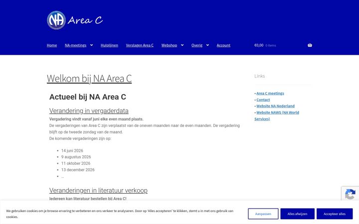 Screenshot of areac.nl
