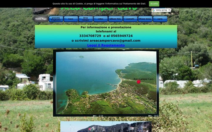Snímek obrazovky areacampercavo.it