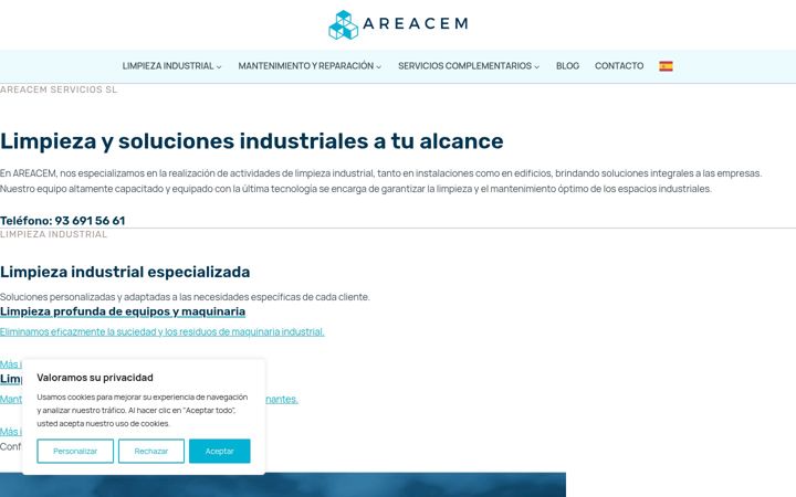 Ekrano kopija areacem.com