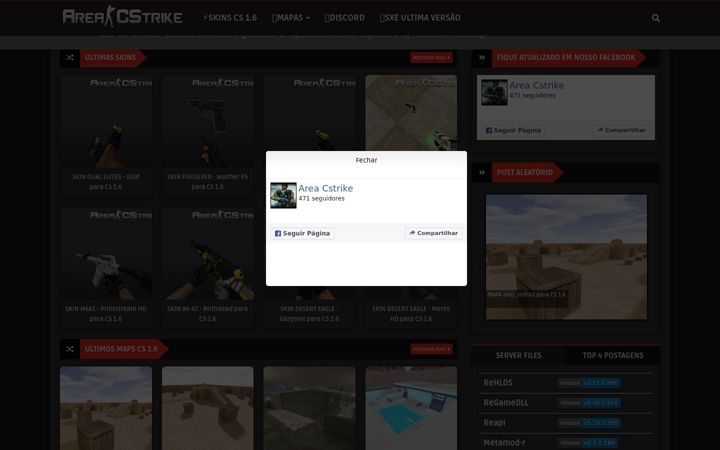 Screenshot του areacstrike.com