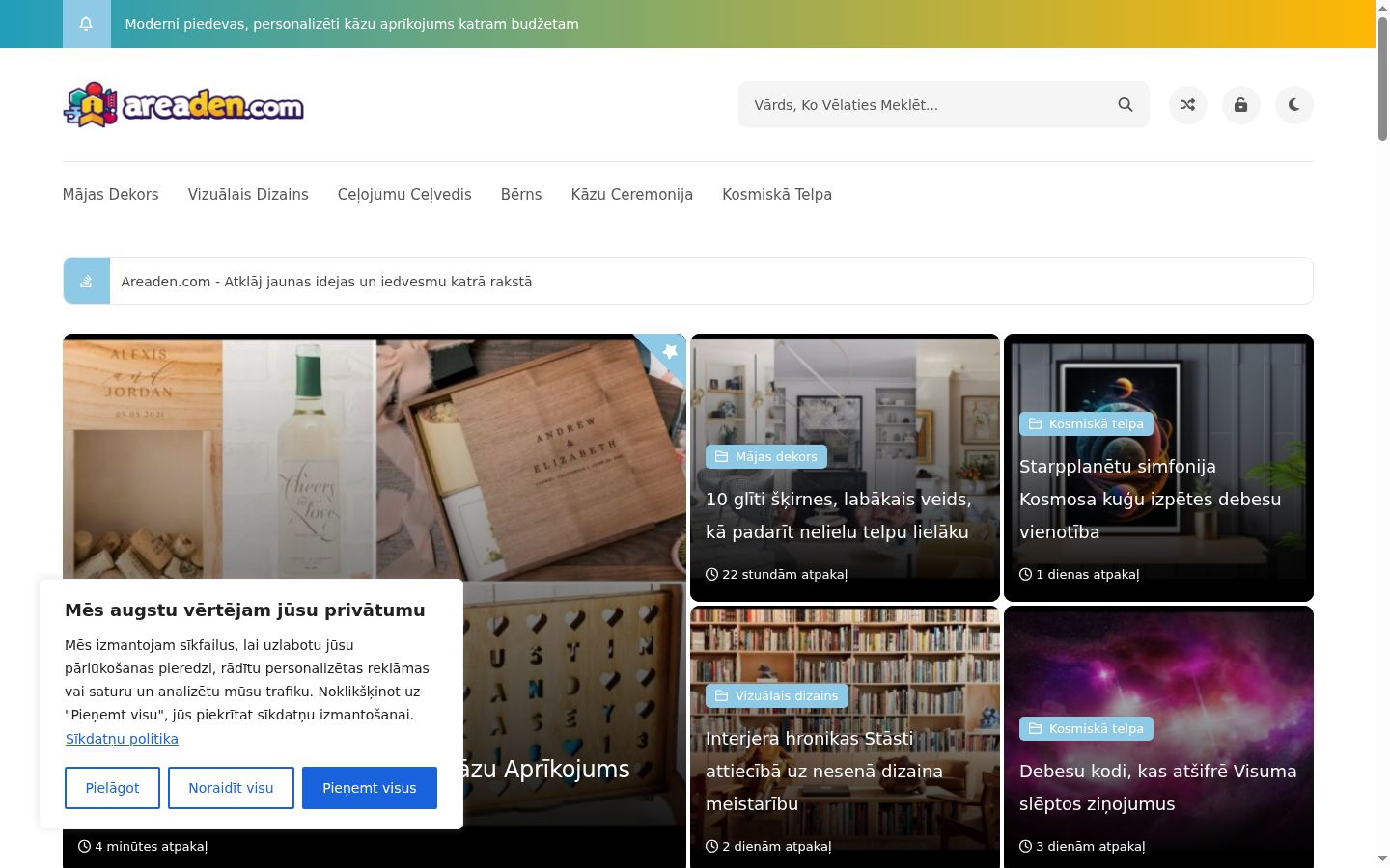Snímka obrazovky banera súhlasu zobrazeného pred akoukoľvek interakciou