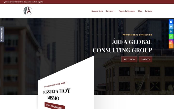 Snímek obrazovky areaglobalconsulting.com