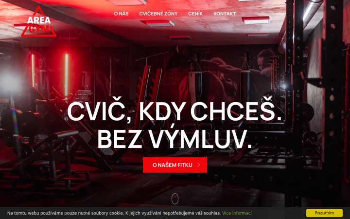 Screenshot of areagym.cz