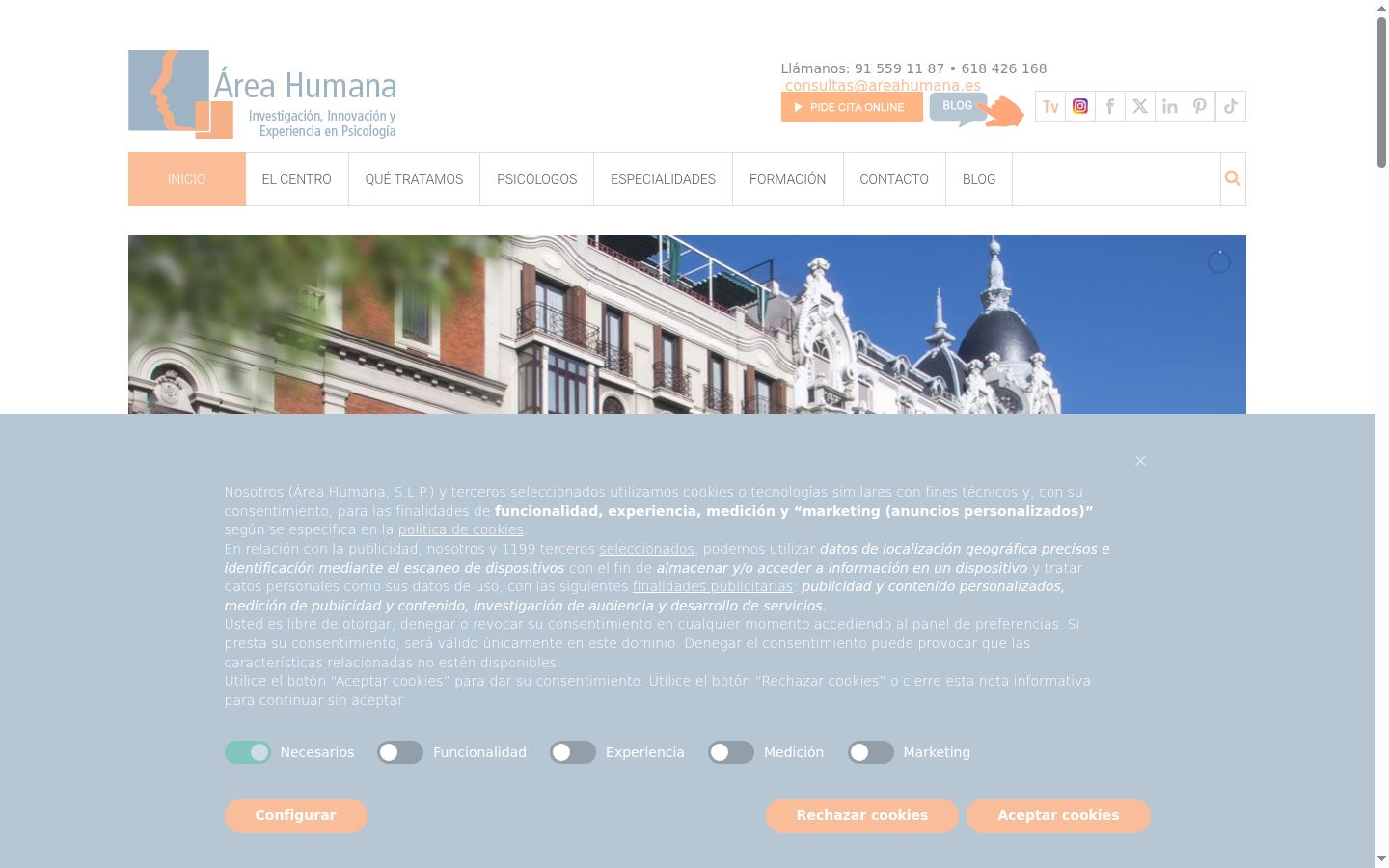 Screenshot of the consent banner shown before any interaction