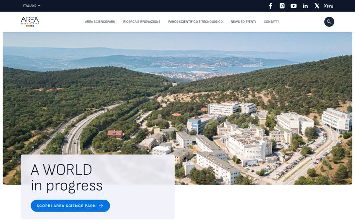 Screenshot of areasciencepark.it