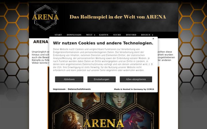 Screenshot of arena-rpg.de