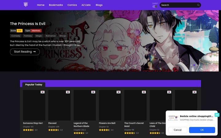 Screenshot ta' arenascan.com