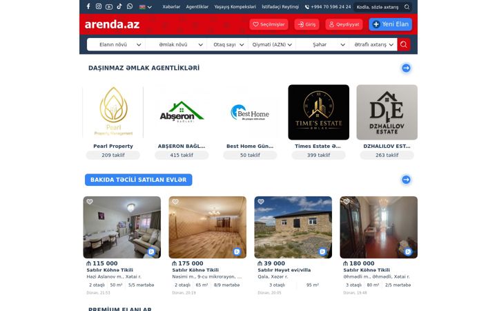 Screenshot of arenda.az