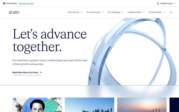 Screenshot of aresmgmt.com