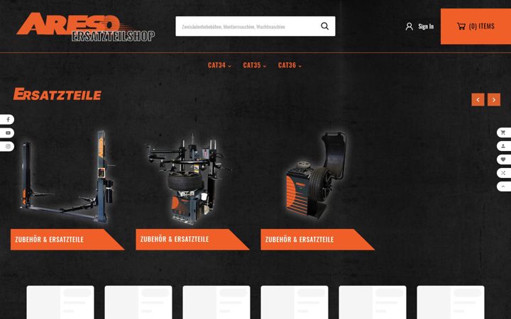 Screenshot stránky areso.shop
