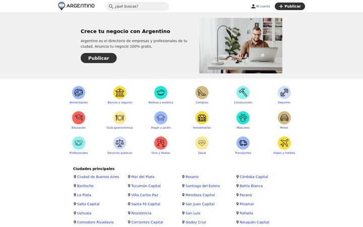 Screenshot of argentino.com.ar
