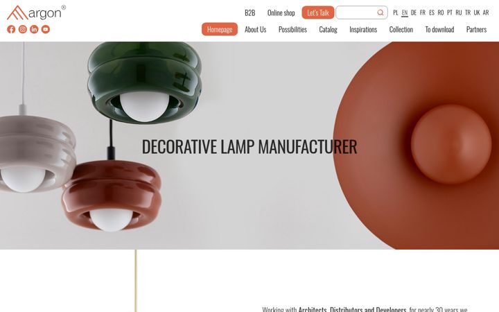 Skjermbilde av argon-lampy.pl
