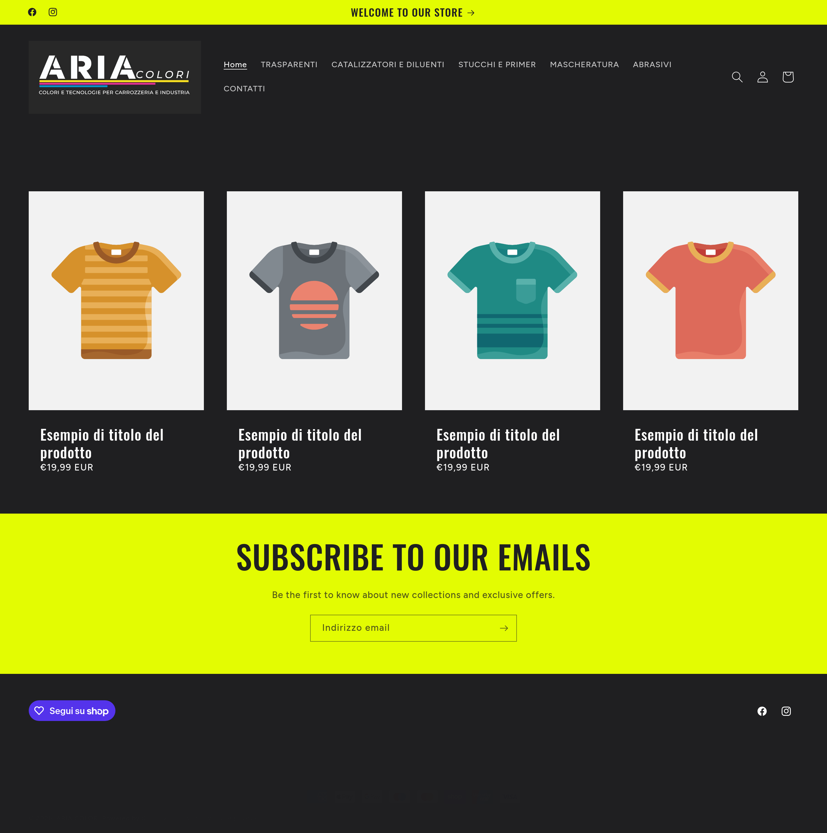 Screenshot of ARIA COLORI