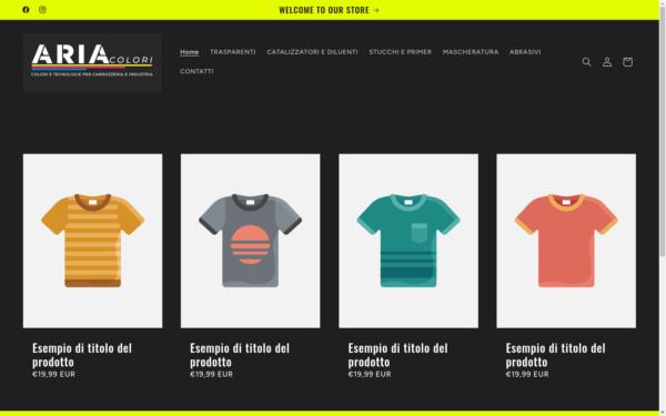 Screenshot von ariacolori.com